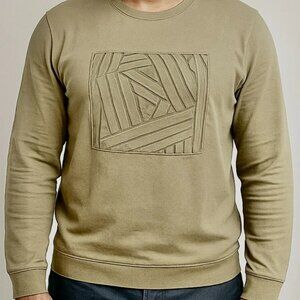 Jakamen Olive Textured Long Sleeve Sweatshirt